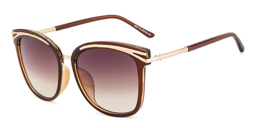 UV Protection Cat-eye Sunglasses (Free Size) (For Women, Brown) - Image 7