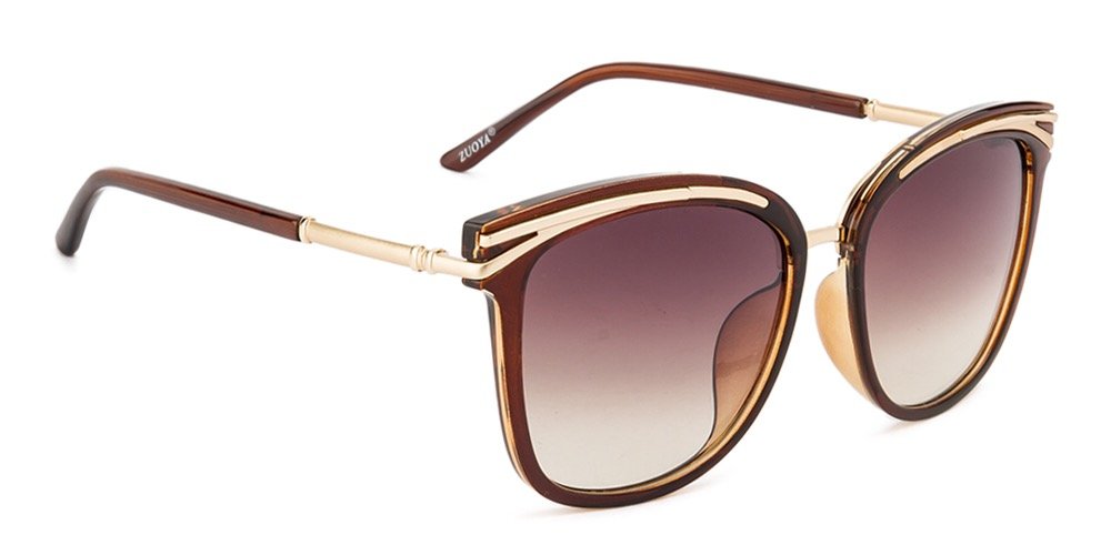 UV Protection Cat-eye Sunglasses (Free Size) (For Women, Brown) - Image 6