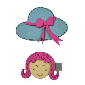 Kutumbh Hat & Doll Design Pair of Hair Clips Pack of 2 for Girls/Baby Girls