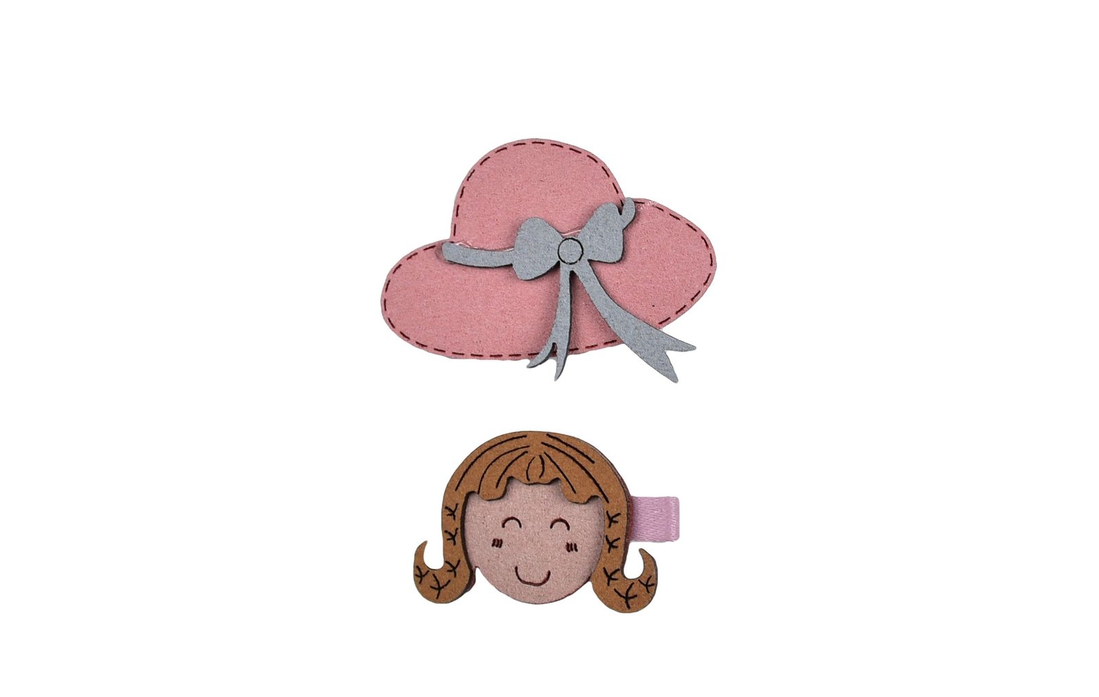 Kutumbh Hat & Doll Design Pair of Hair Clips Pack of 2 for Girls/Baby Girls - Image 4